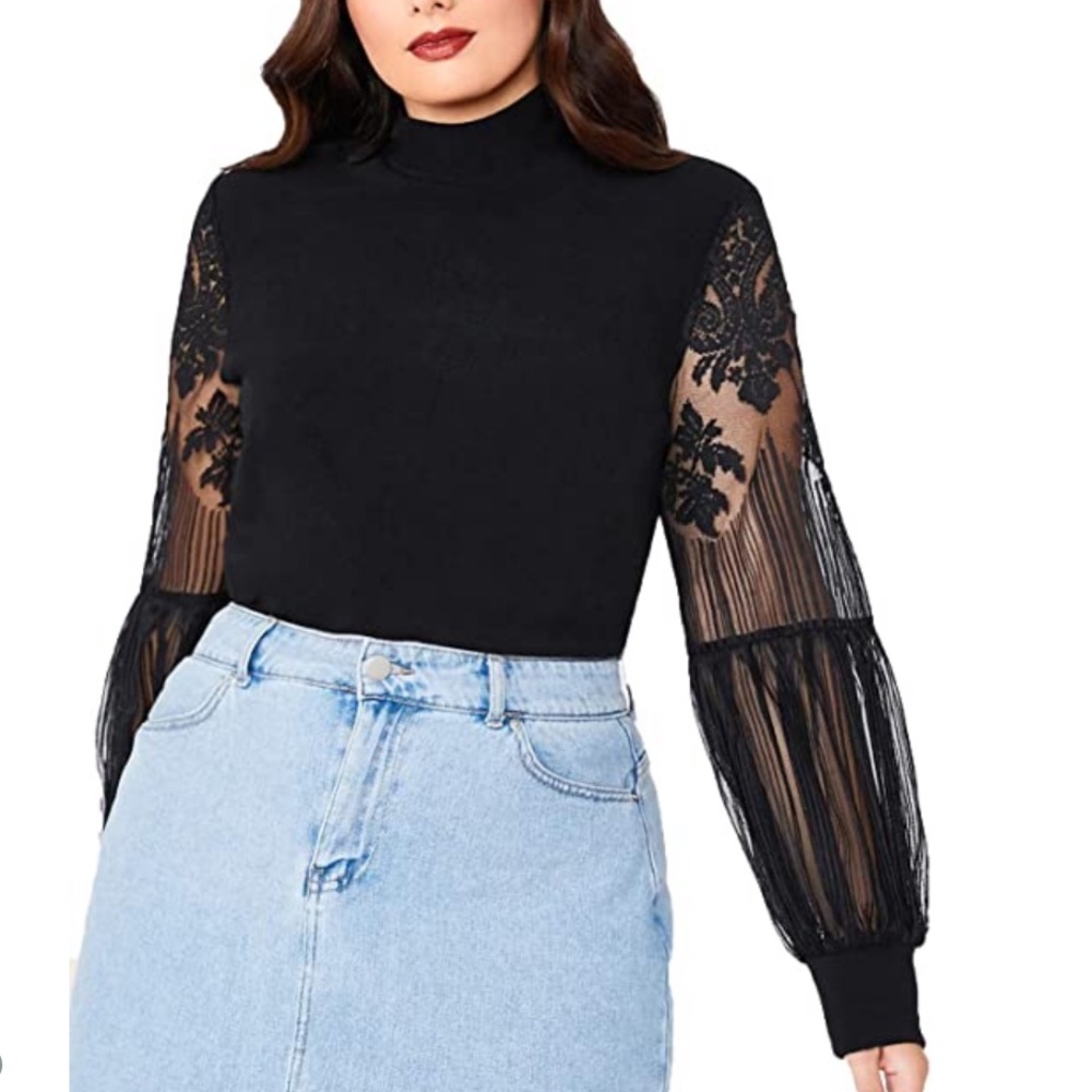 SHEIN Black Blouse, Size 2XL
